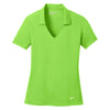 Nike Women's Green Dri-FIT Short Sleeve Vertical Mesh Polo