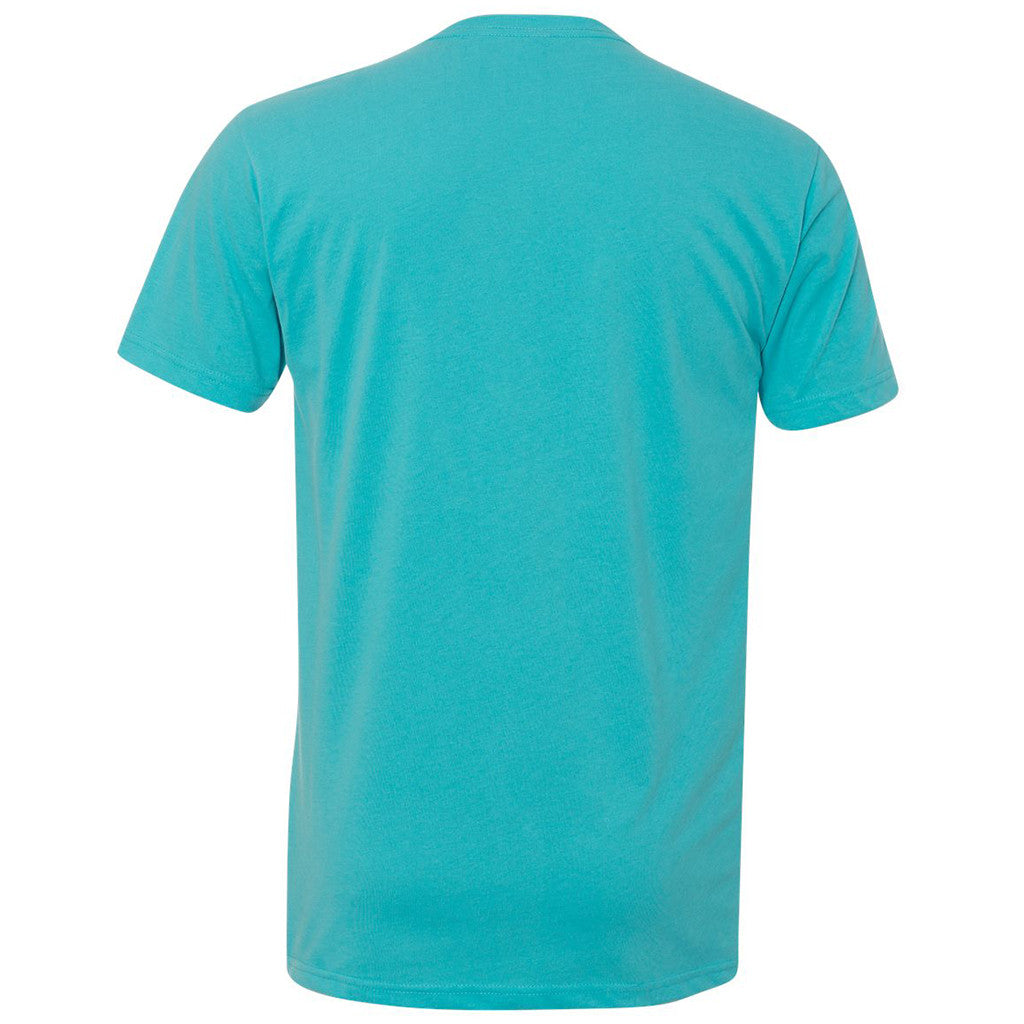 Next Level Men's Tahiti Blue Premium Fitted Sueded V-Neck Tee