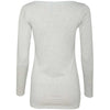 Next Level Women's Heather White Triblend Long-Sleeve Scoop Tee