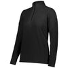 Augusta Sportswear Women's Black Micro-Lite Fleece 1/4 Zip Pullover