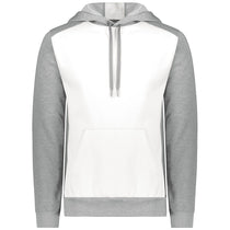 Augusta Sportswear Men's White/Grey Heather Three-Season Fleece Pullover Hoodie