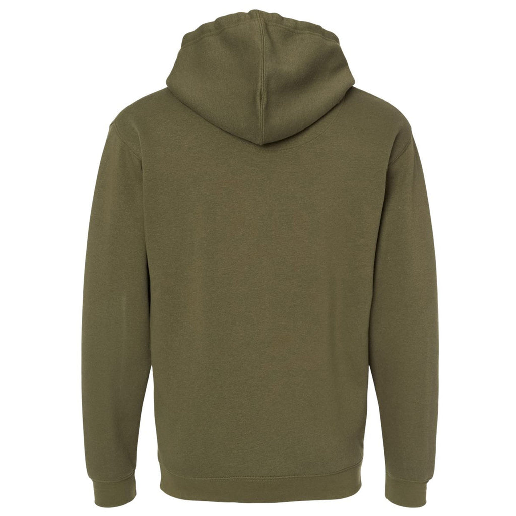 LAT Unisex Military Green Elevated FleeceBasic Hoodie