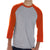 LAT Men's Vintage Heather/Vintage Orange Baseball Fine Jersey T-Shirt