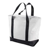 Liberty Bags White/Black Bay View Giant Zippered Boat Tote