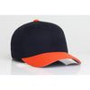 Pacific Headwear Black/Orange Velcro Adjustable Wool Cap