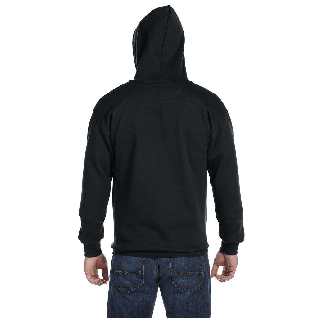 Anvil Men's Black Full-Zip Hooded Fleece