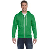 Anvil Men's Green Apple Full-Zip Hooded Fleece