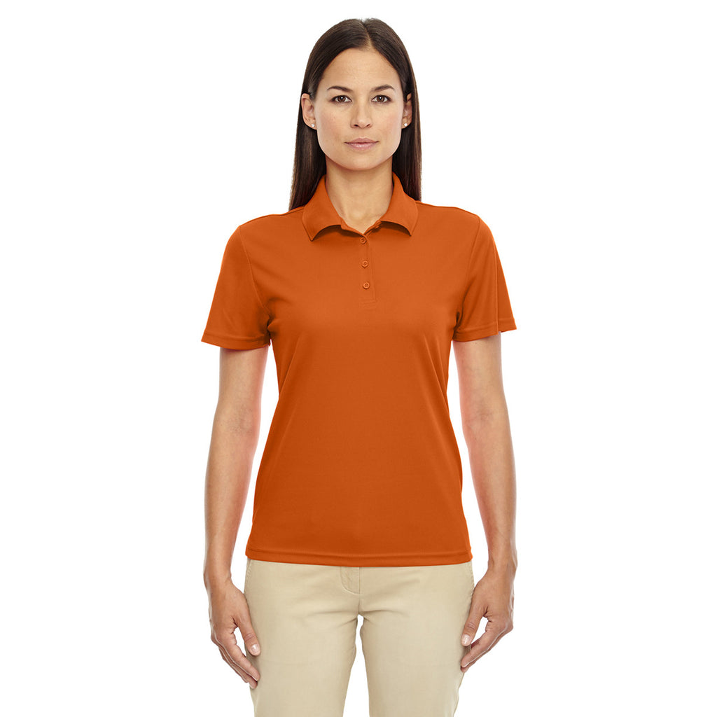 Core 365 Women's Campus Orange Origin Performance Pique Polo