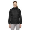 Core 365 Women's Black Climate Seam-Sealed Lightweight Variegated Ripstop Jacket