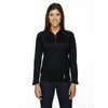 North End Women's Black/Classic Red Radar Half-Zip Performance Long-Sleeve Top