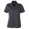 Core 365 Women's Carbon/Black Motive Performance Pique Polo with Tipped Collar