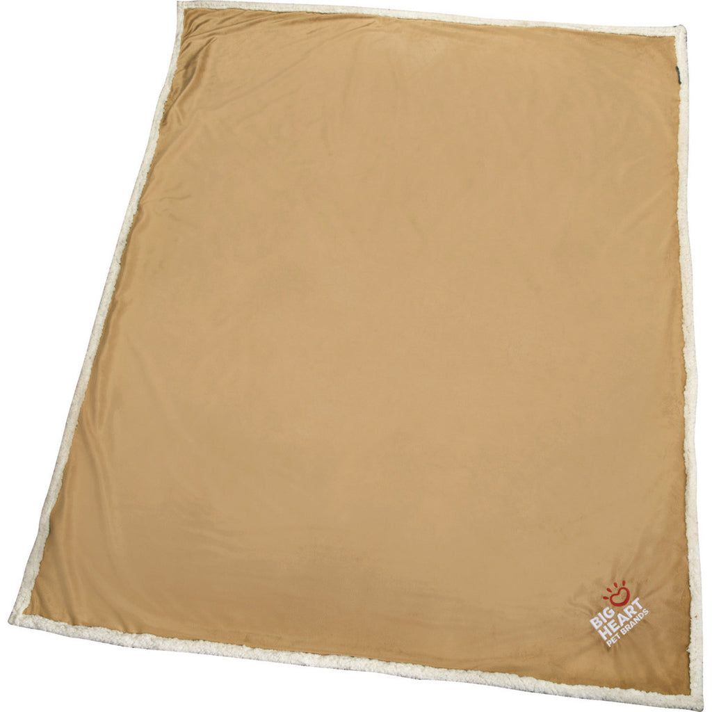 Field & Co. Tan Cambridge Oversized Sherpa Blanket