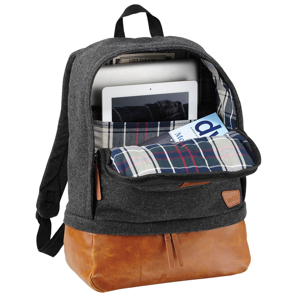 Field & Co. Charcoal Campster Wool 15" Computer Backpack