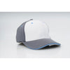 Pacific Headwear White/Columbia Blue/Graphite Universal M2 Performance Contrast Cap