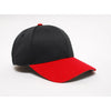 Pacific Headwear Black/Red Universal Fitted Coolport Mesh Cap