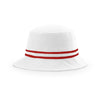 Richardson White/Red Outdoor Bucket Hat with Two Color Band