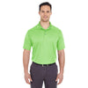 UltraClub Men's Light Green Cool & Dry Mesh Pique Polo