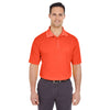 UltraClub Men's Orange Cool & Dry Mesh Pique Polo