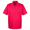 UltraClub Men's Red Cool & Dry Mesh Pique Polo