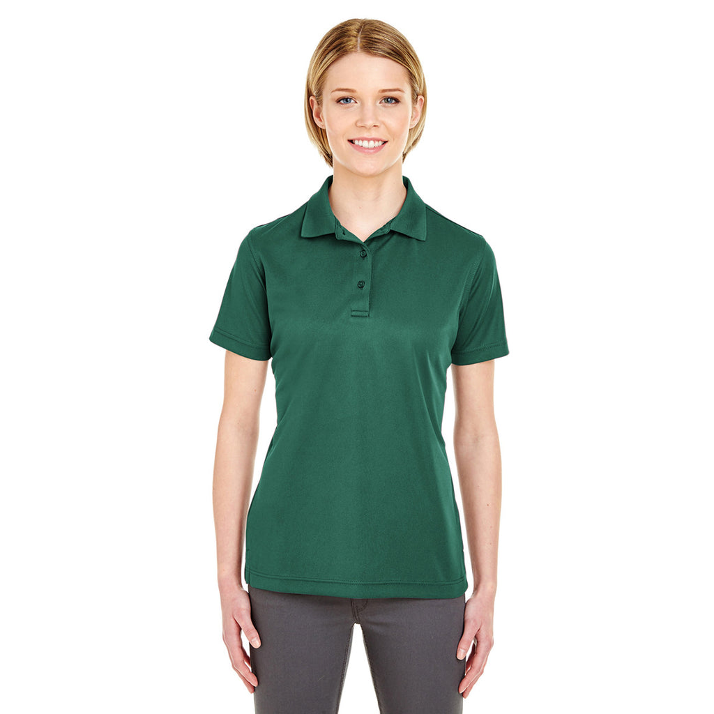 UltraClub Women's Forest Green Cool & Dry Mesh Pique Polo