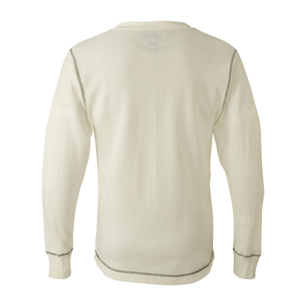 J. America Men's Vintage White/Charcoal Vintage Long Sleeve Thermal T-Shirt