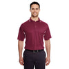 UltraClub Men's Maroon/White Cool & Dry Sport Two-Tone Polo