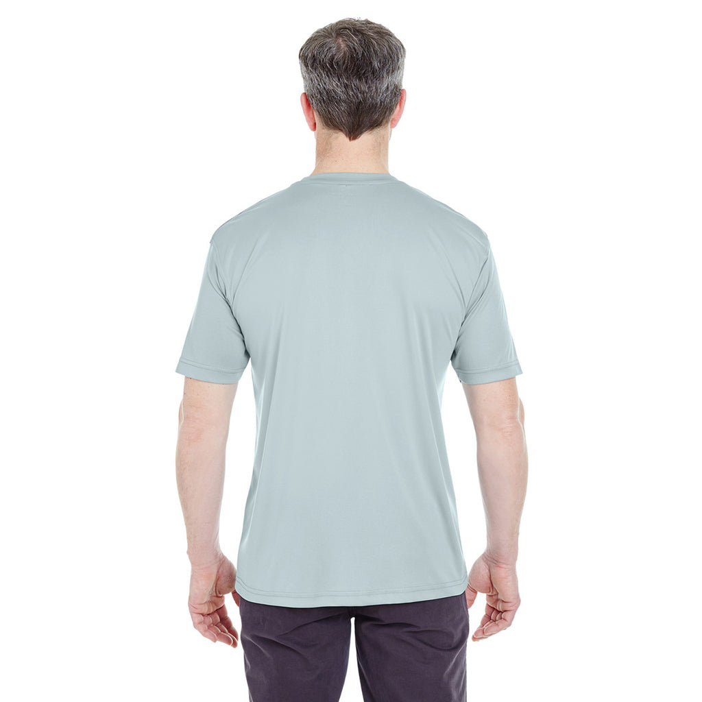 UltraClub Men's Grey Cool & Dry Sport Performance Interlock T-Shirt