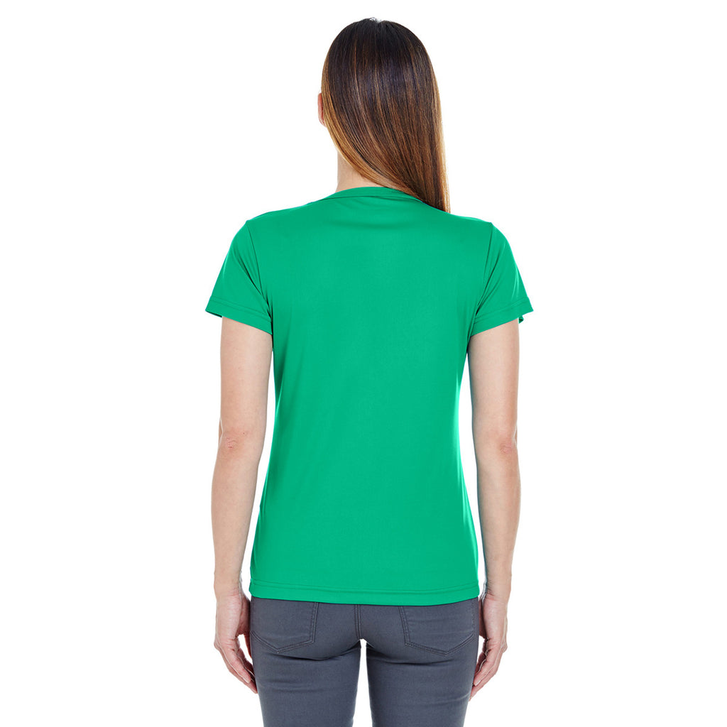 UltraClub Women's Kelly Cool & Dry Sport Performance Interlock T-Shirt