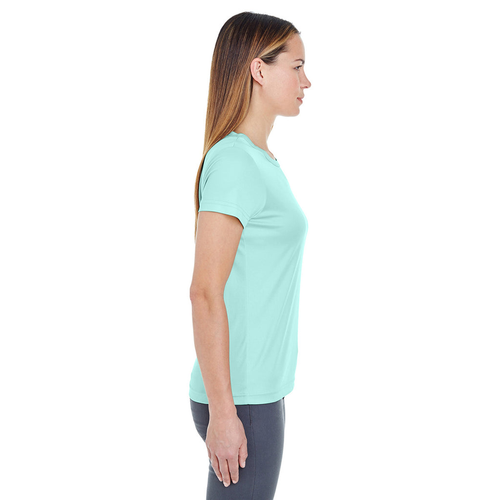 UltraClub Women's Sea Frost Cool & Dry Sport Performance Interlock T-Shirt