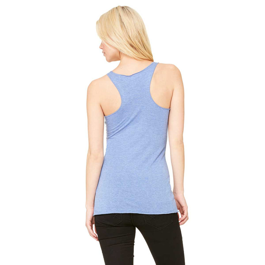 Bella + Canvas Women's Blue Triblend Racerback Tank