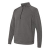 J. America Men's Charcoal Heather Omega Stretch Terry Quarter-Zip Pullover