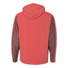 J. America Men's Red Heather Omega Stretch Terry Hooded Pullover
