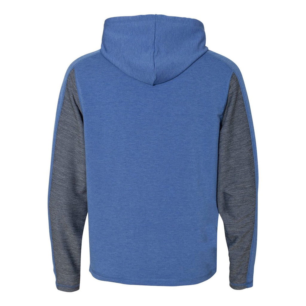 J. America Men's Royal Heather Omega Stretch Terry Hooded Pullover