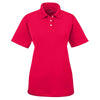 UltraClub Women's Red Cool & Dry Stain-Release Performance Polo