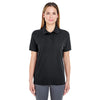 UltraClub Women's Black Whisper Pique Polo