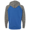 J. America Men's Royal/Charcoal Fleck Colorblock Cosmic Fleece Hooded Pullover Sweatshirt