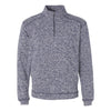 J. America Men's Navy Fleck Cosmic Fleece Quarter-Zip Pullover Sweatshirt