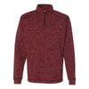 J. America Men's Red Fleck Cosmic Fleece Quarter-Zip Pullover Sweatshirt