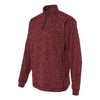 J. America Men's Red Fleck Cosmic Fleece Quarter-Zip Pullover Sweatshirt
