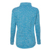 J. America Women's Electric Blue/Neon Green Cosmic Fleece Quarter-Zip Pullover