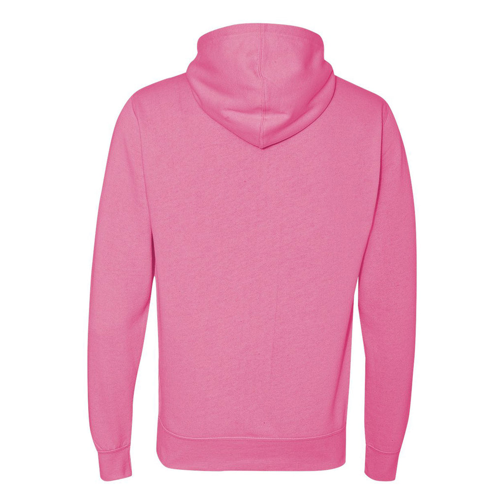 J. America Men's Neon Pink Cloud Fleece Hooded Pullover Sweatshirt