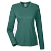 UltraClub Women's Forest Green Cool & Dry Performance Long-Sleeve Top