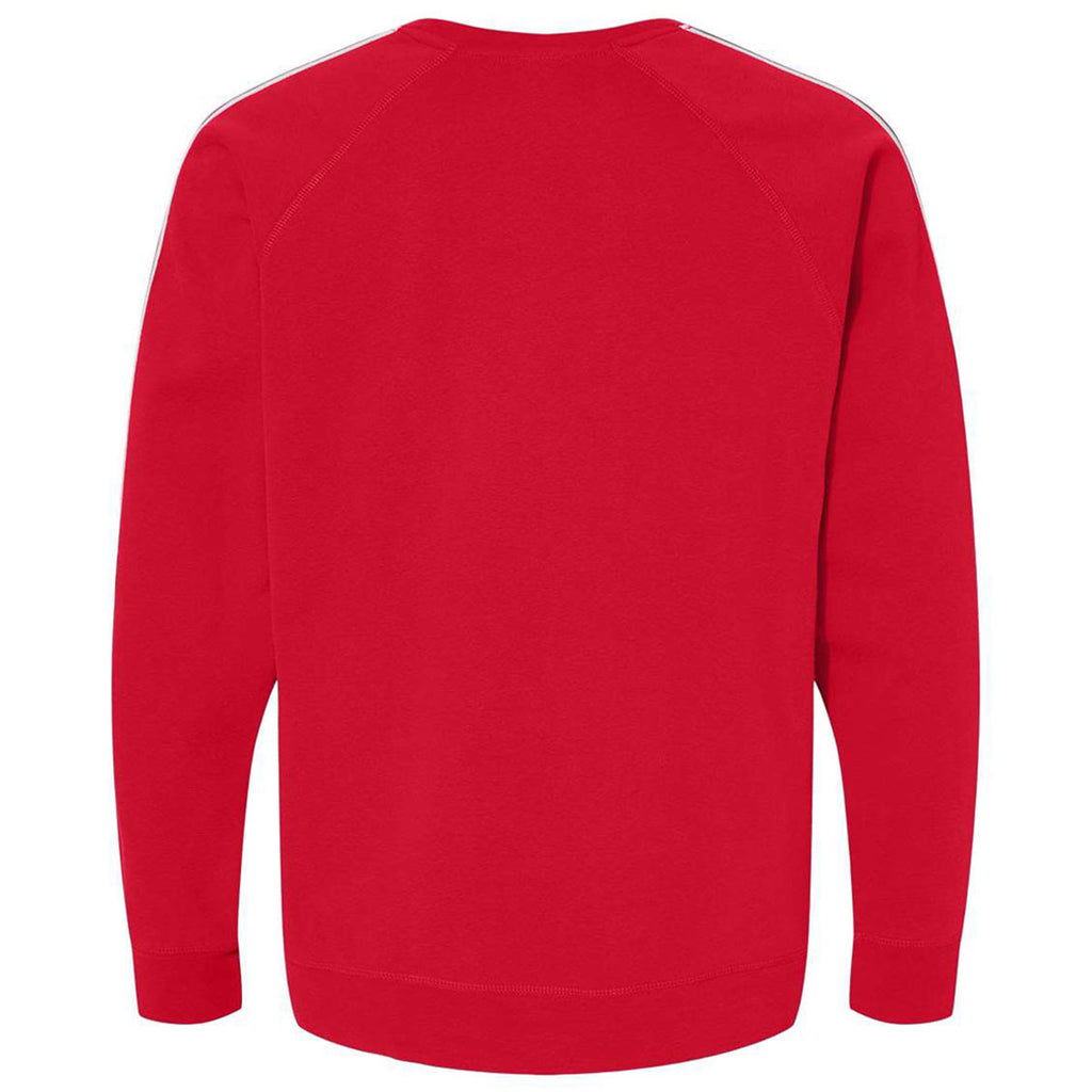 J. America Men's Red Rival Fleece Crewneck Sweatshirt