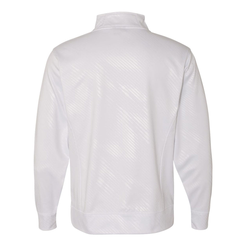 J. America Men's White Volt Polyester Quarter-Zip Sweatshirt