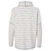 J. America Women's Natural/Mist Blue Baja French Terry Cowlneck Pullover