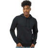 J. America Men's Black BTB Fleece Hooded Sweatshirt