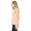 Bella + Canvas Women's Peach Flowy T-Shirt with Rolled Cuff