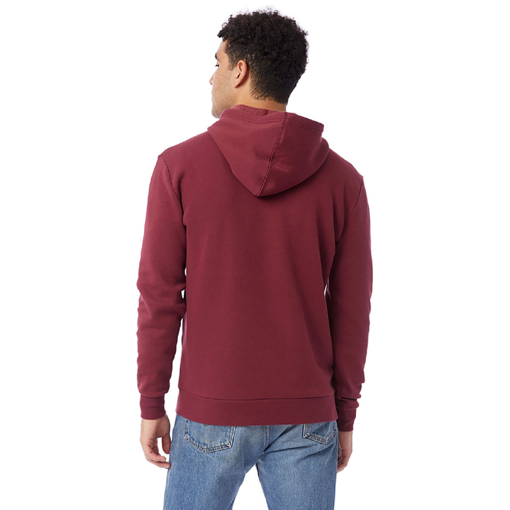 Alternative Apparel Men's Currant Eco Cozy Fleece Pullover Hooded Sweatshirt