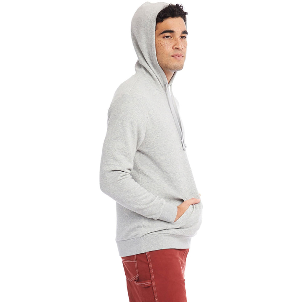 Alternative Apparel Men's Heather Grey Eco Cozy Fleece Pullover Hooded Sweatshirt