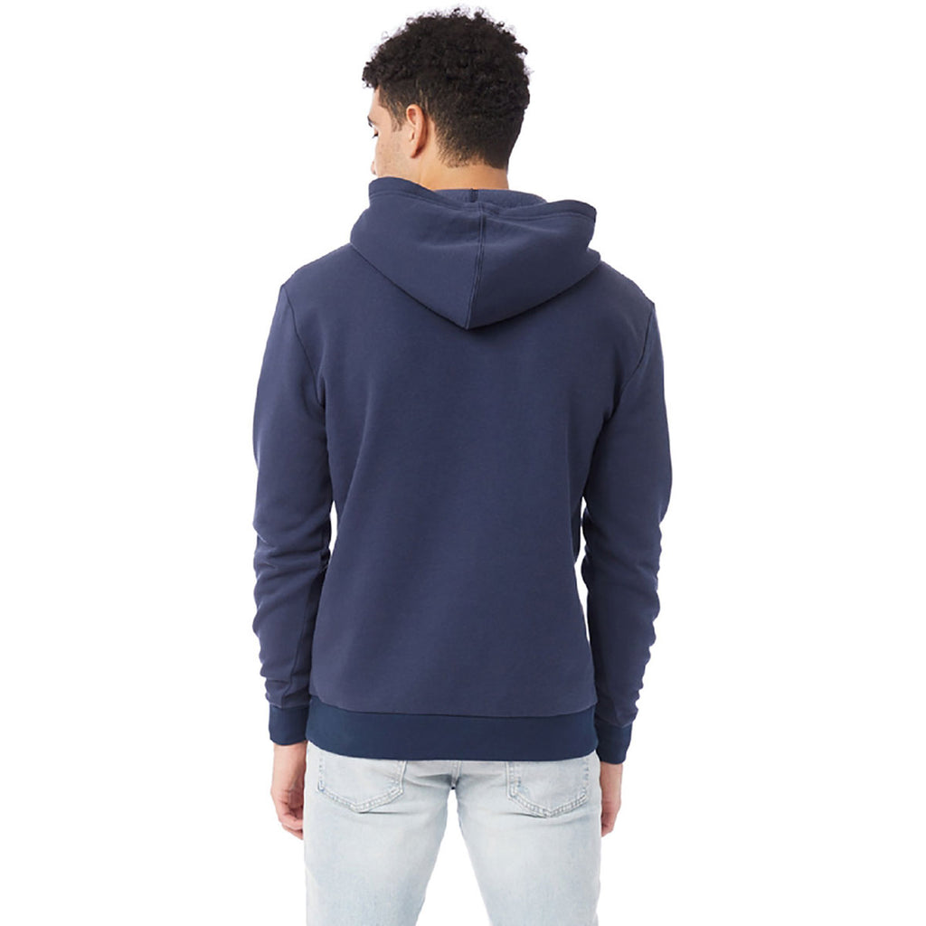Alternative Apparel Men's Midnight Navy Eco Cozy Fleece Pullover Hooded Sweatshirt